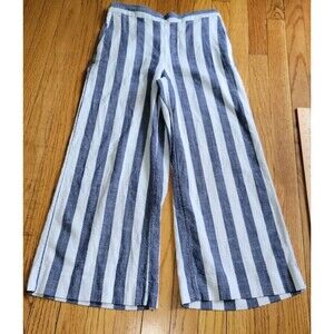 BANANA REPUBLIC Factory 2 Rowan Wide Leg Stripe Pull On Crop Pant Women Beach